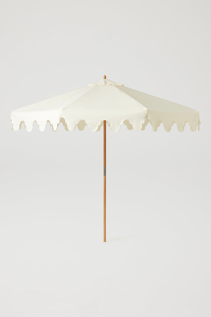 european patio umbrella SCALLOPED EDGE OUTDOOR UMBRELLA – Merci Maison