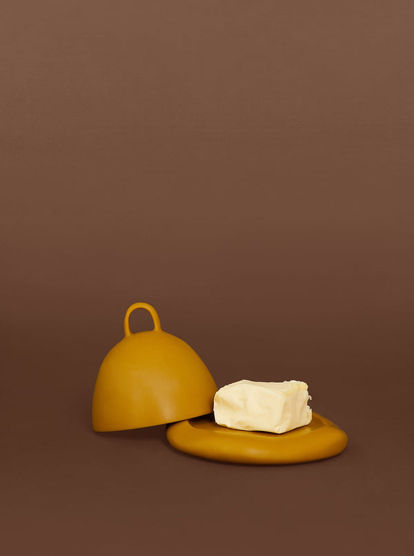 SATINE BUTTER DISH