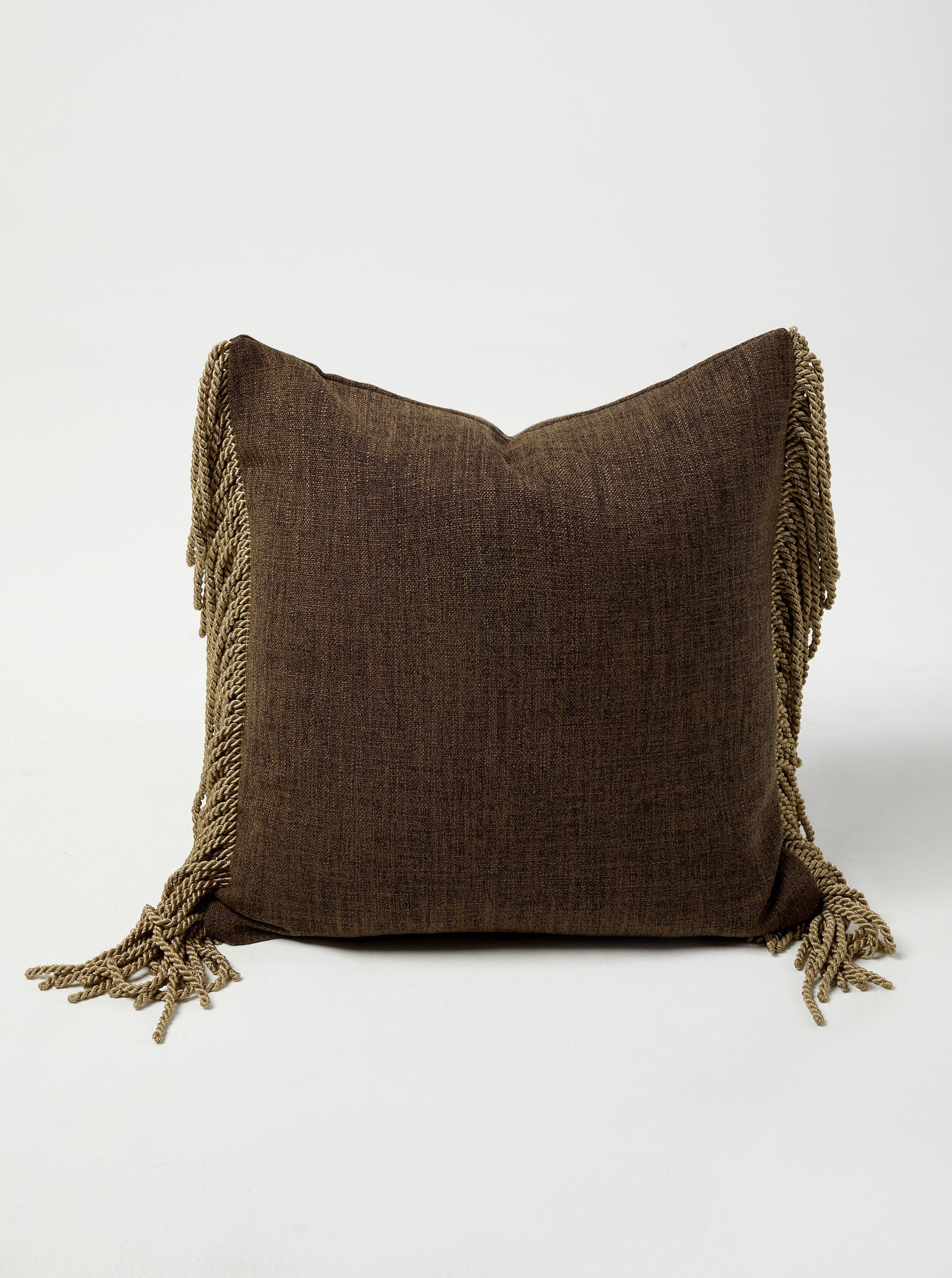 tobacco cushion SYLVIE TASSEL CUSHION - TOBACCO tobacco cushion SYLVIE TASSEL CUSHION - TOBACCO