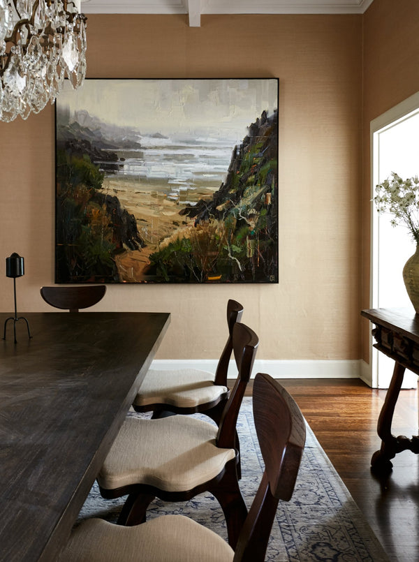 FRANCA WALNUT DINING CHAIR - BONE