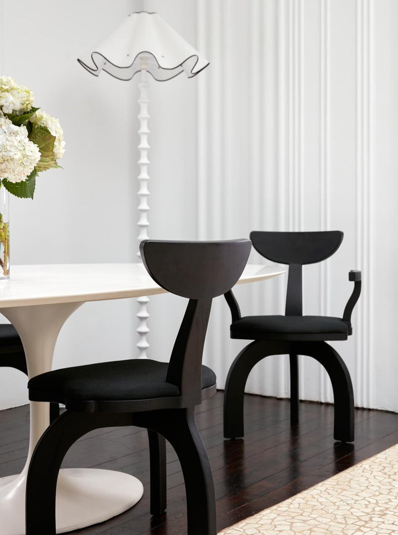 FRANCA WALNUT ARMCHAIR - SEAWEED